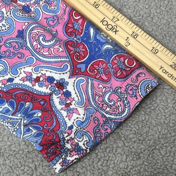 Talbots Cardigan Sweater 2X Lightweight Button Geometric Scrolls Office Church - Picture 9 of 13